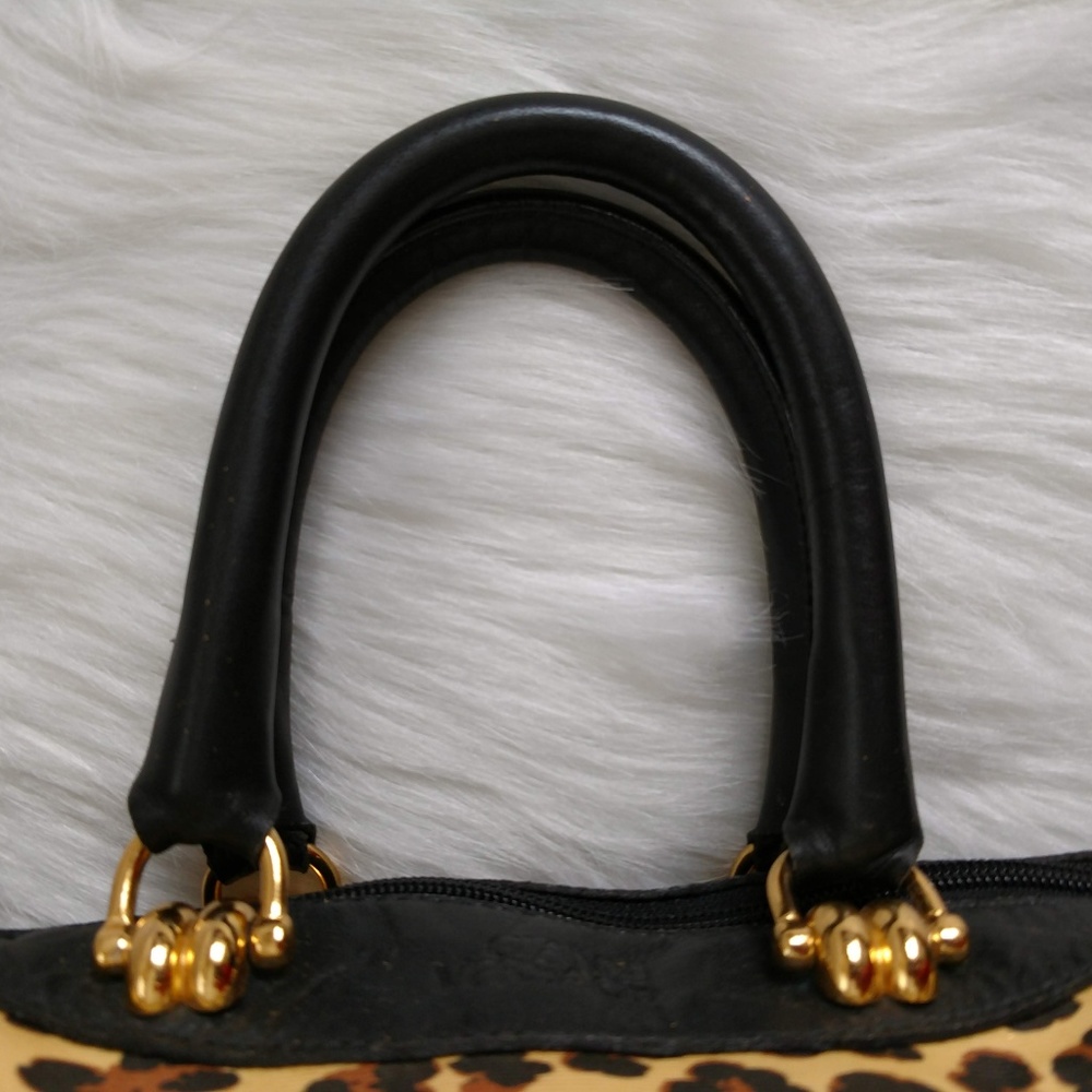 Vintage Versace Leopard Boston Handbag - Picture 7 of 8